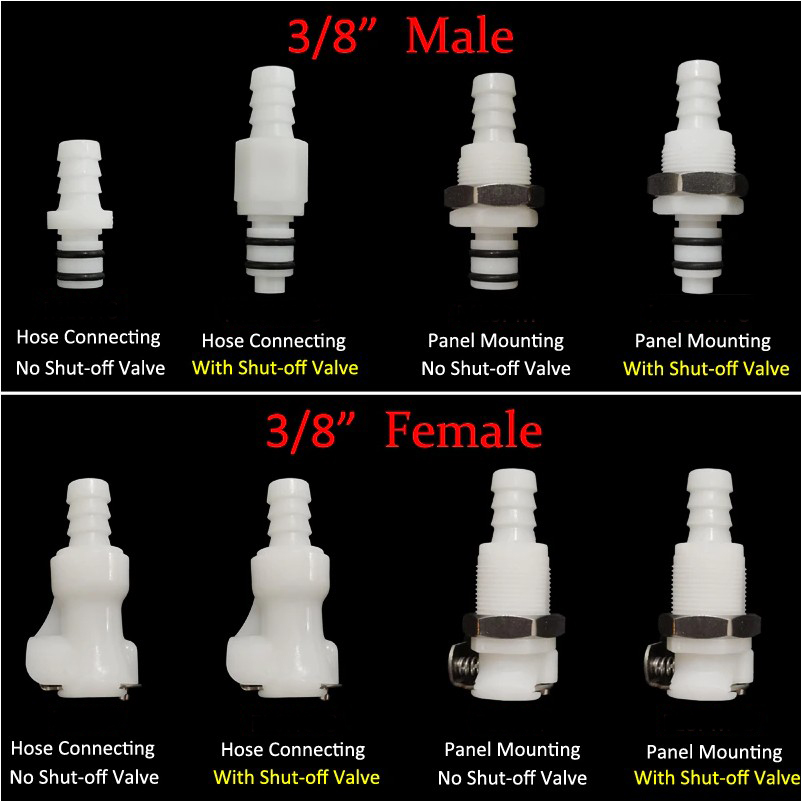 [Fitting] QC Quickconnector 플라스틱 퀵커넥터 원터치 퀵커플러 퀵카플러 퀵디스커넥터 커플링 호스 튜브 빠른 연결