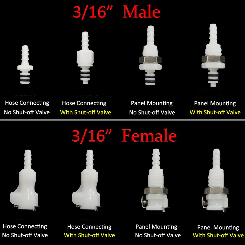 [Fitting] QC Quickconnector 플라스틱 퀵커넥터 원터치 퀵커플러 퀵카플러 퀵디스커넥터 커플링 호스 튜브 빠른 연결