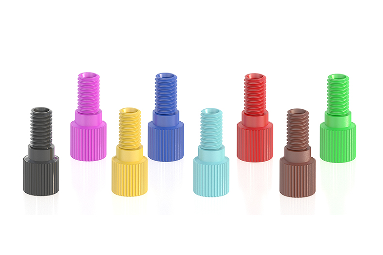 [Fitting] Colorful Flangeless Fittings UNF나사탭 연결 아답터 피팅 PP 재질 1/4-28UNF ...