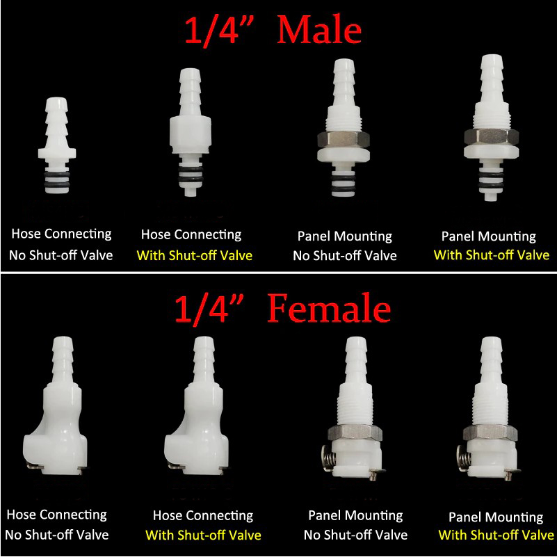 [Fitting] QC Quickconnector 플라스틱 퀵커넥터 원터치 퀵커플러 퀵카플러 퀵디스커넥터 커플링 호스 튜브 빠른 연결