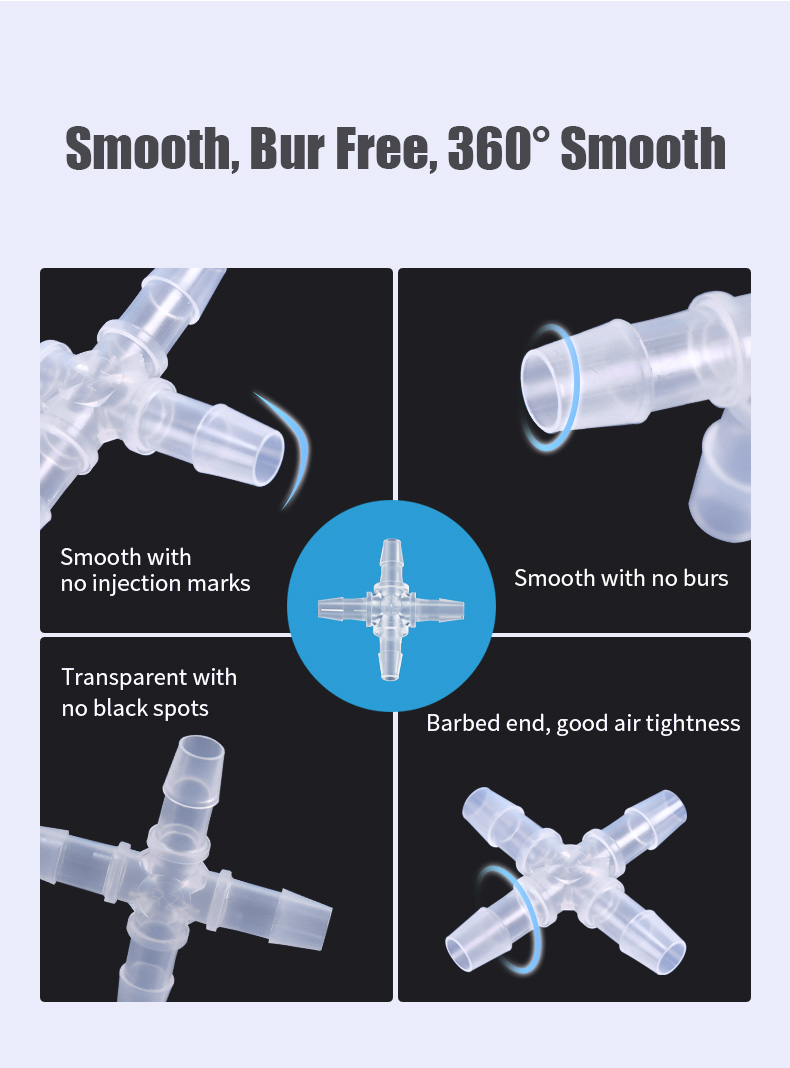 [Fitting] Cross Barbed Connectors 크로스피팅 fitting 바브드 니플형 4way 피팅 : 비코사이언스
