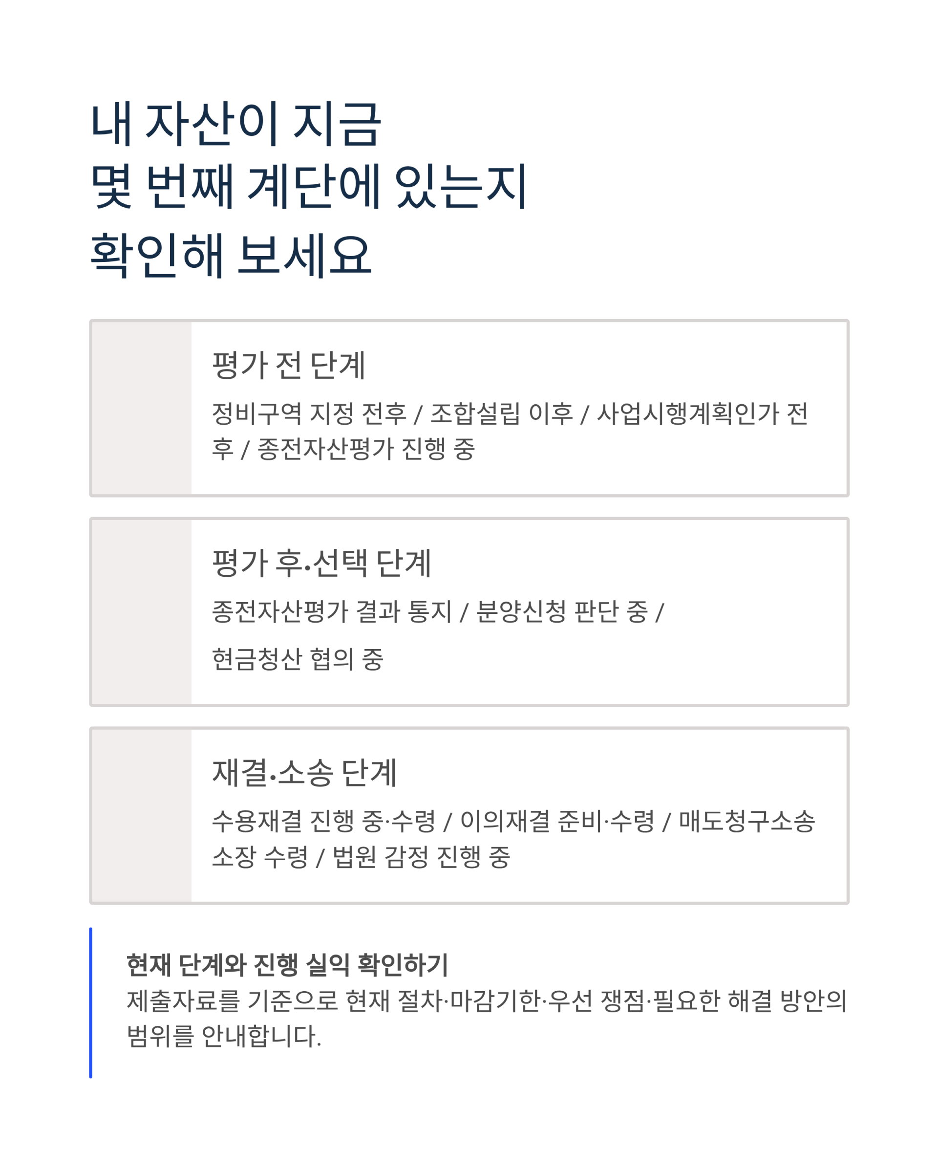 [재개발·토지보상 어시스트] 상담 예약
