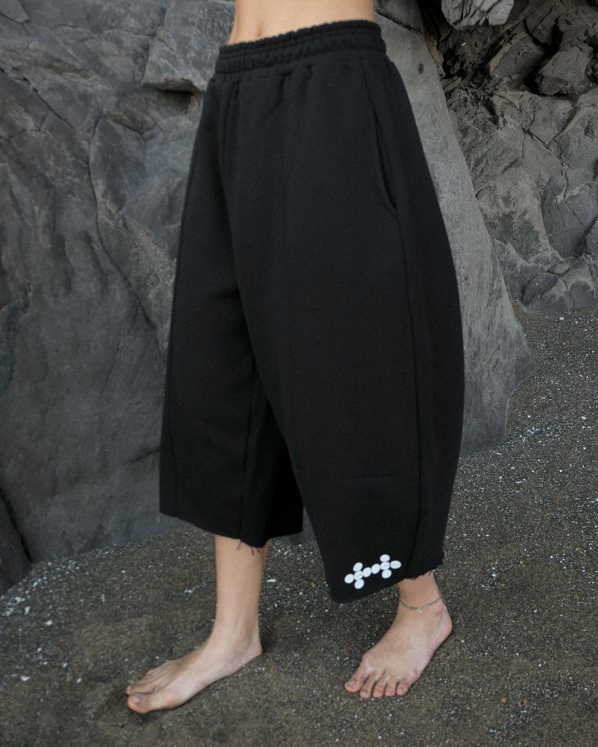 F/T Balloon Capri Pants (Black)