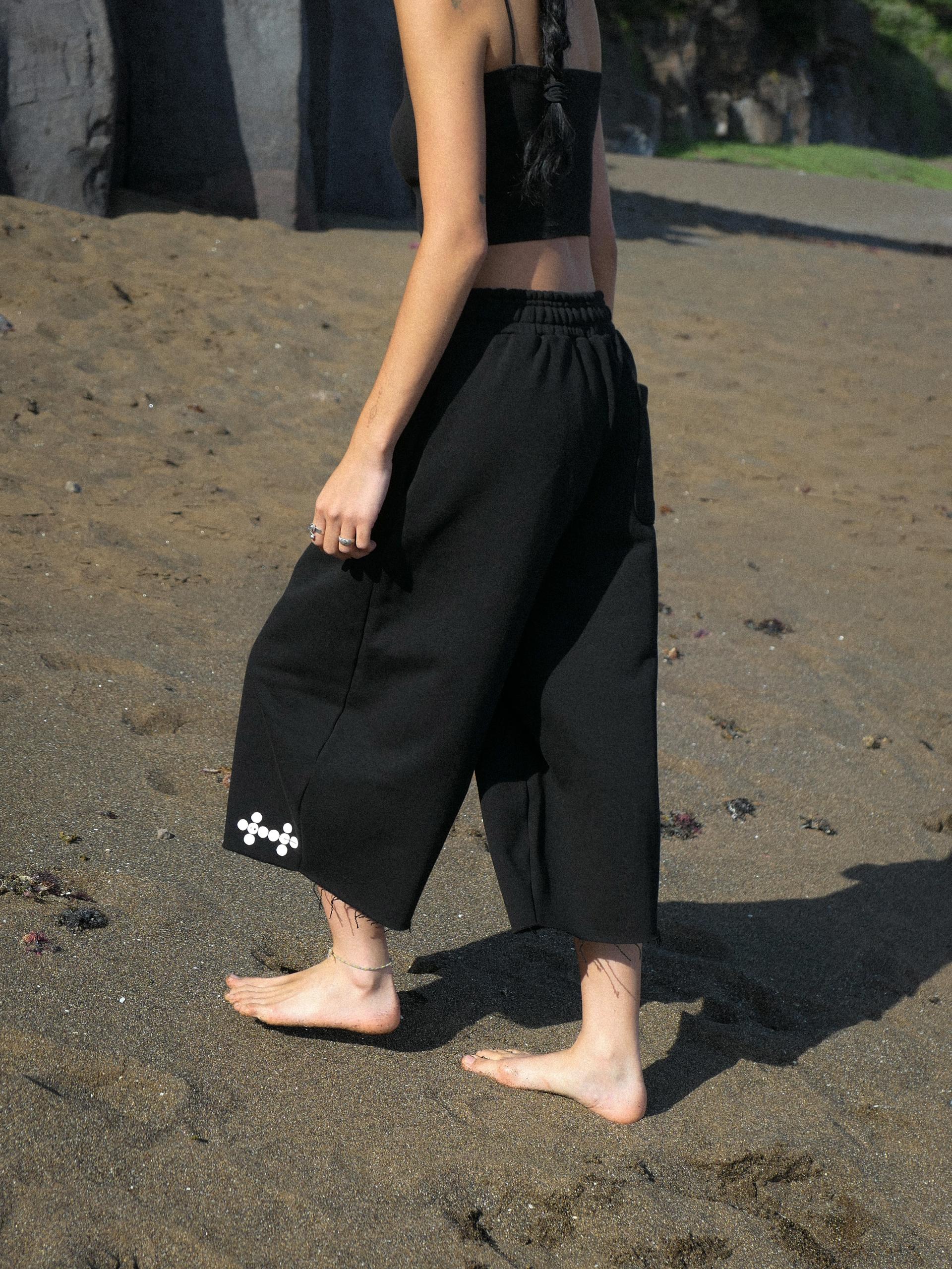 F/T Balloon Capri Pants (Black)