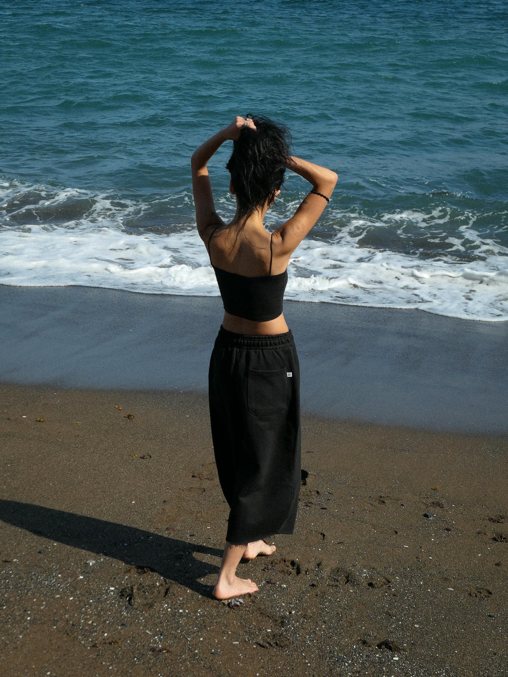 F/T Balloon Capri Pants (Black)