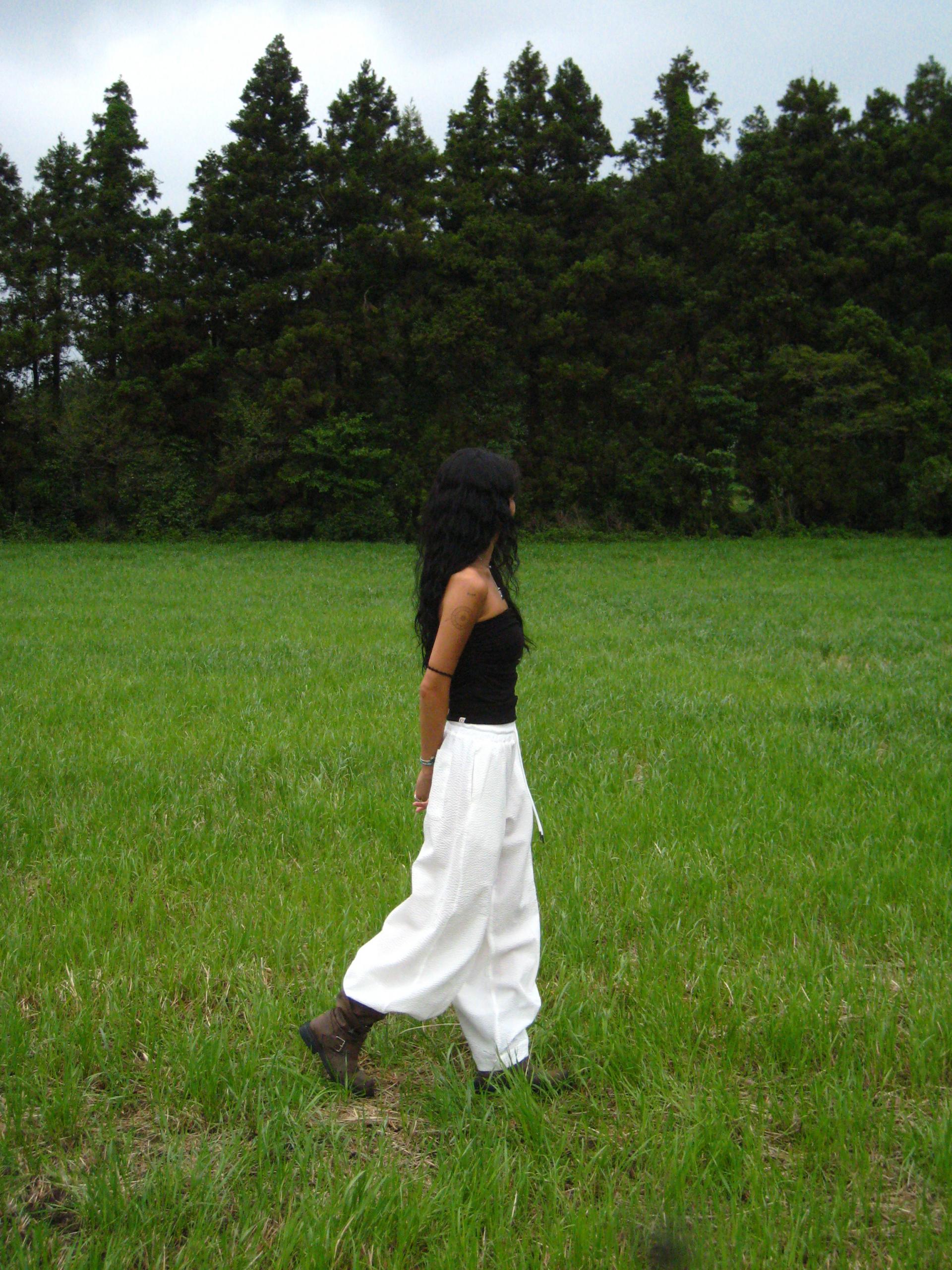 seersucker pi pants (white)
