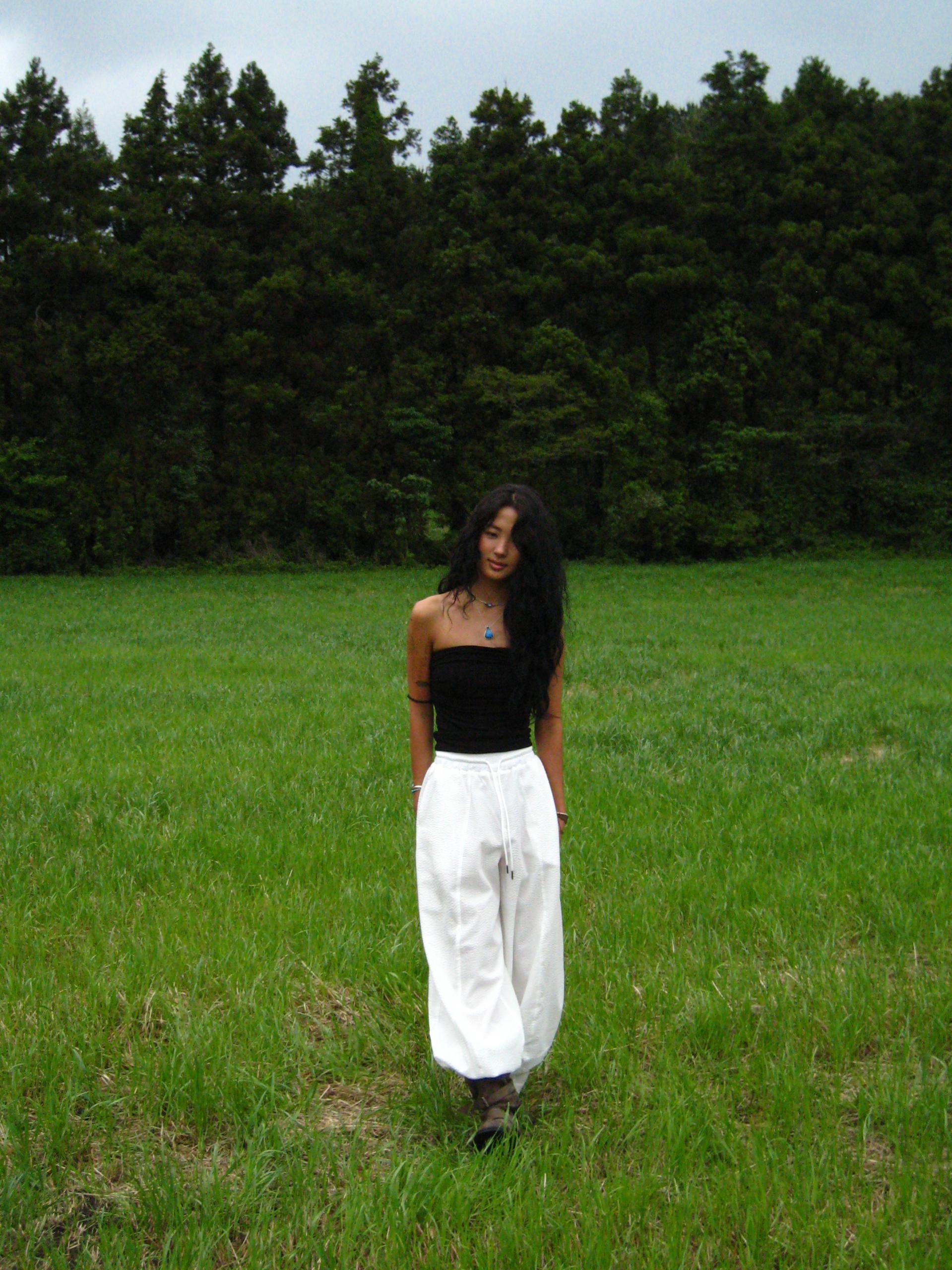 seersucker pi pants (white)