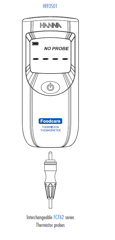 Hanna Foodcare Thermistor Thermometer - HI93501