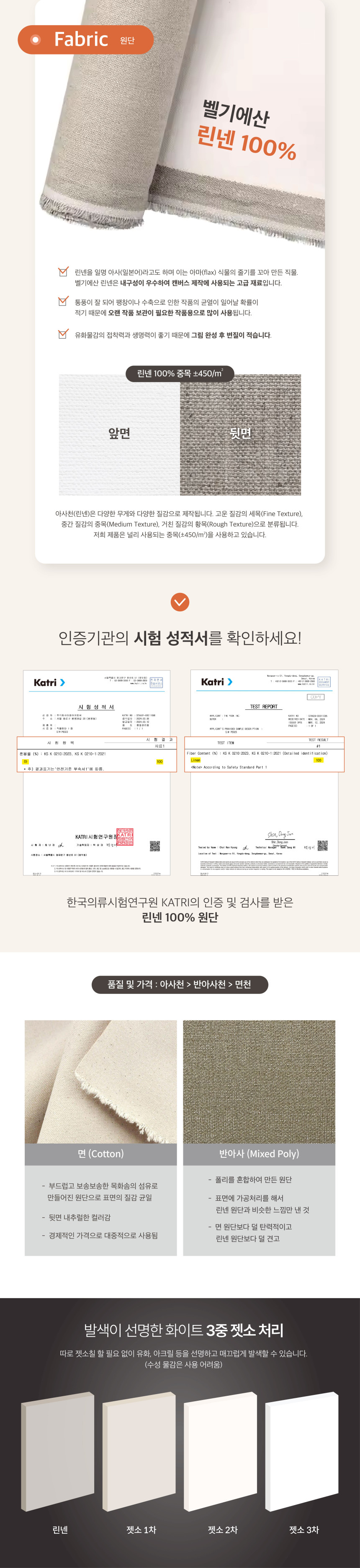 100호 아사 린넨 정왁구 유화 아크릴 캔버스