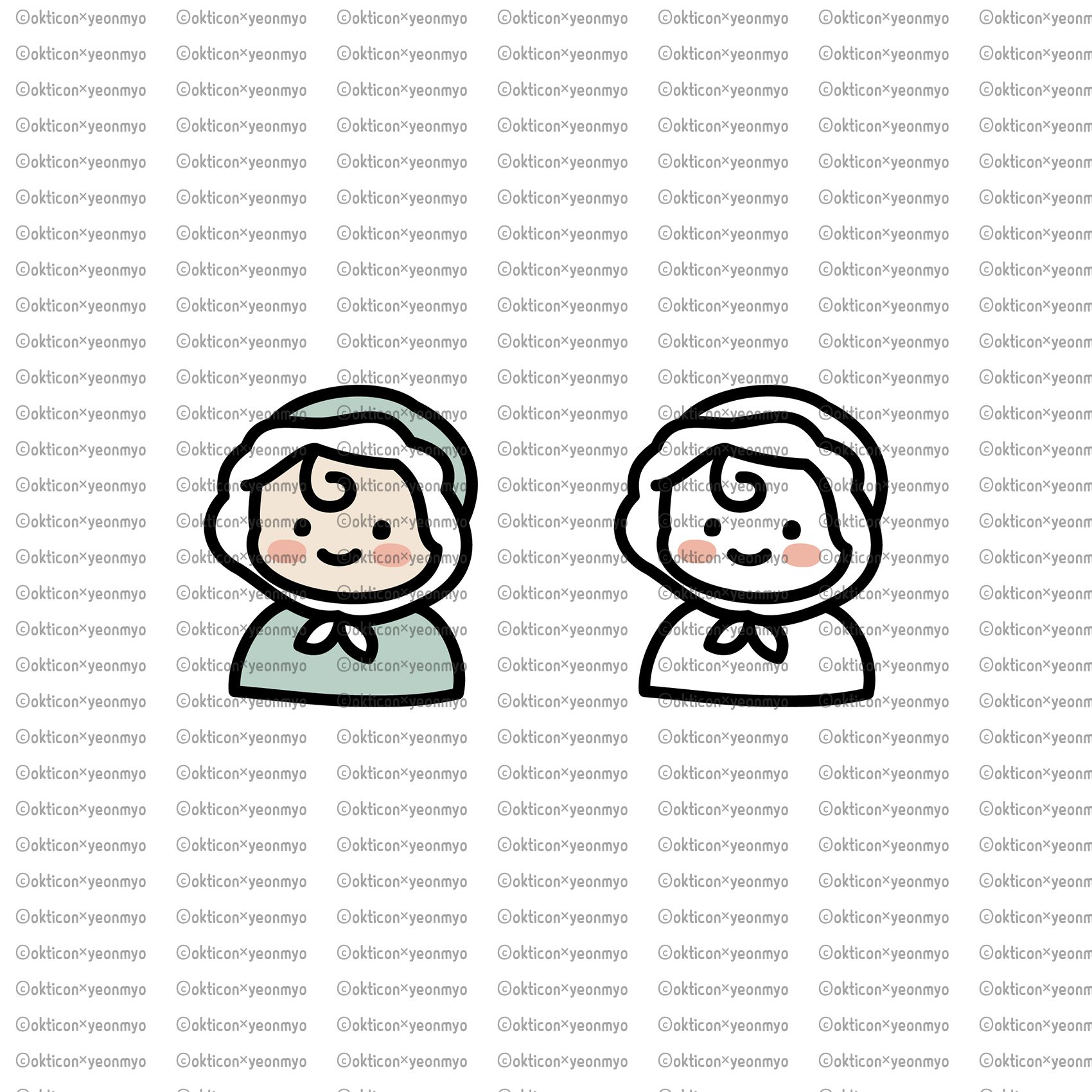 인물 모자쓴 아이 아이콘 개별