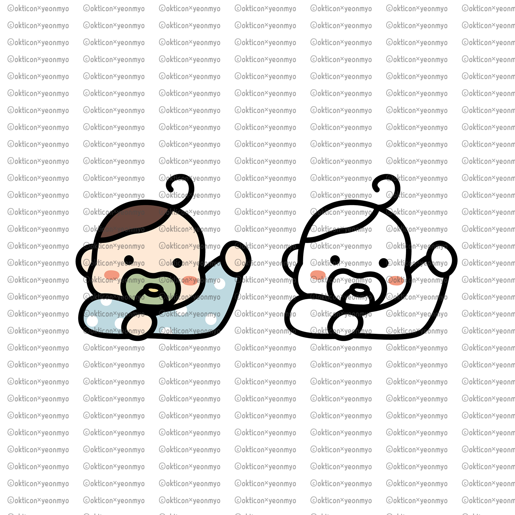 쪽쪽이 아기 01 아이콘 개별