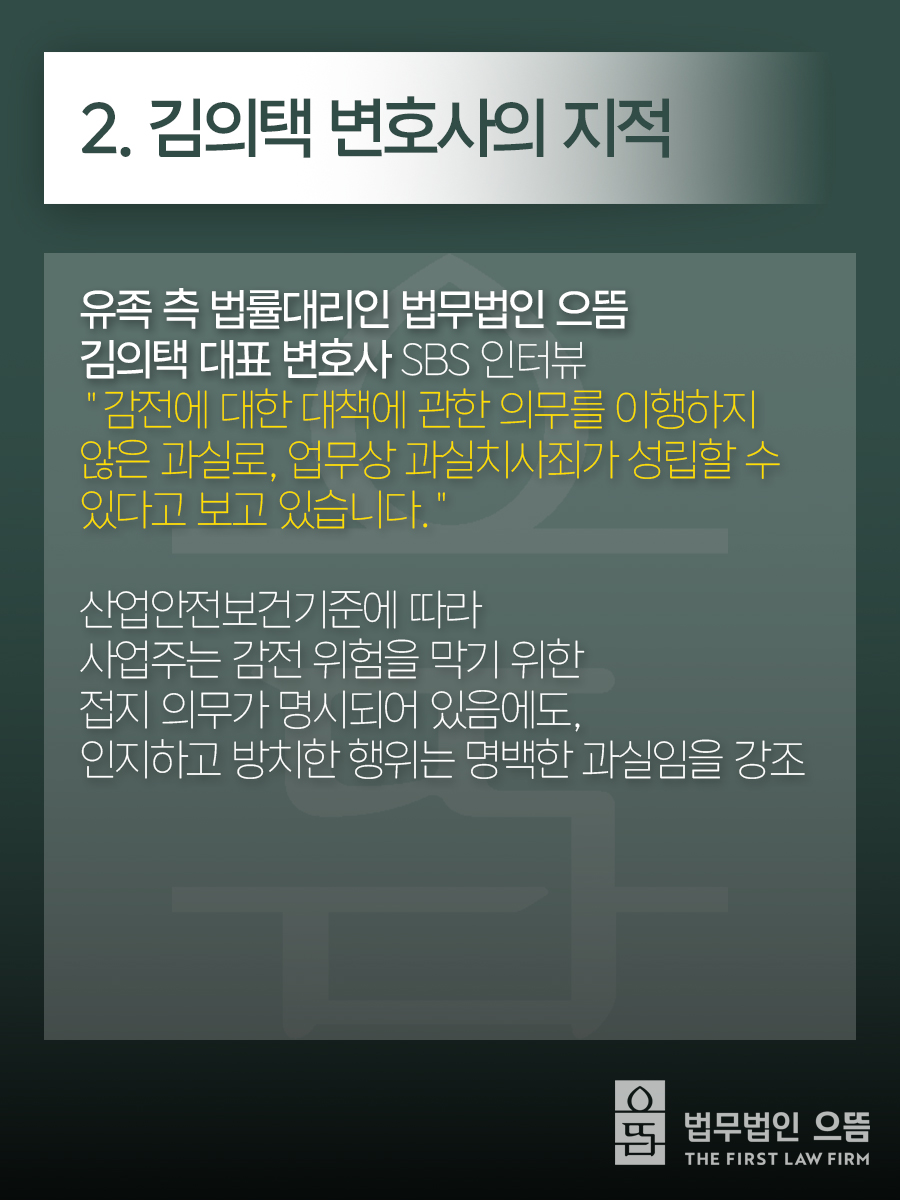 2. 김의택 변호사의 지적