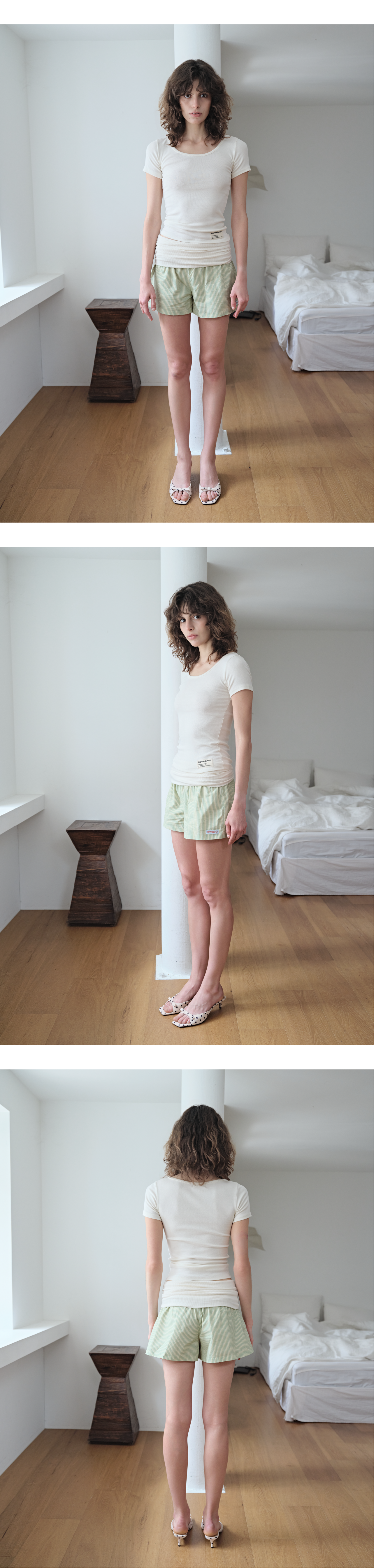 Canvas mini tag basic T_cream