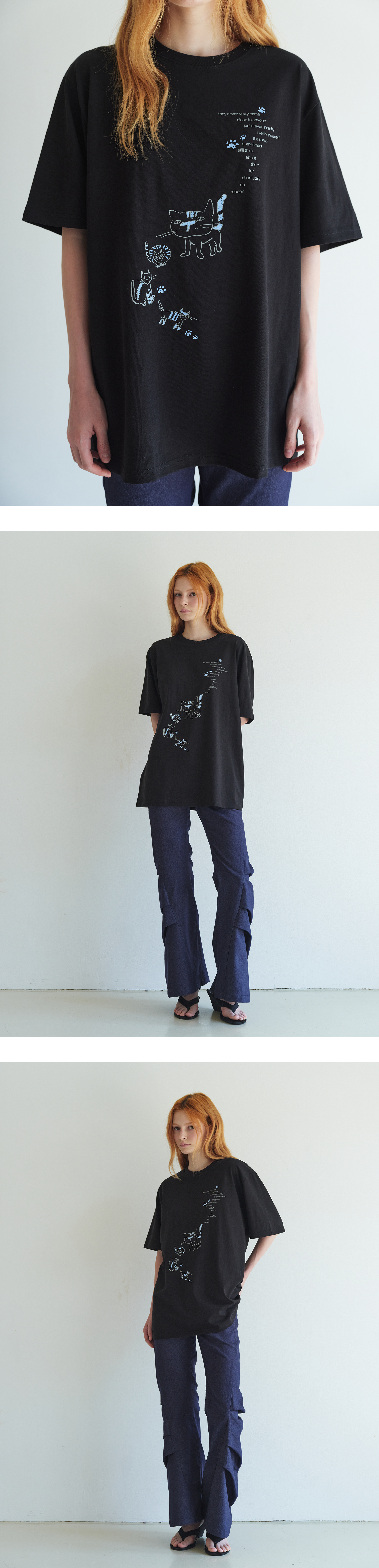 Plaid label patch graphic T_black