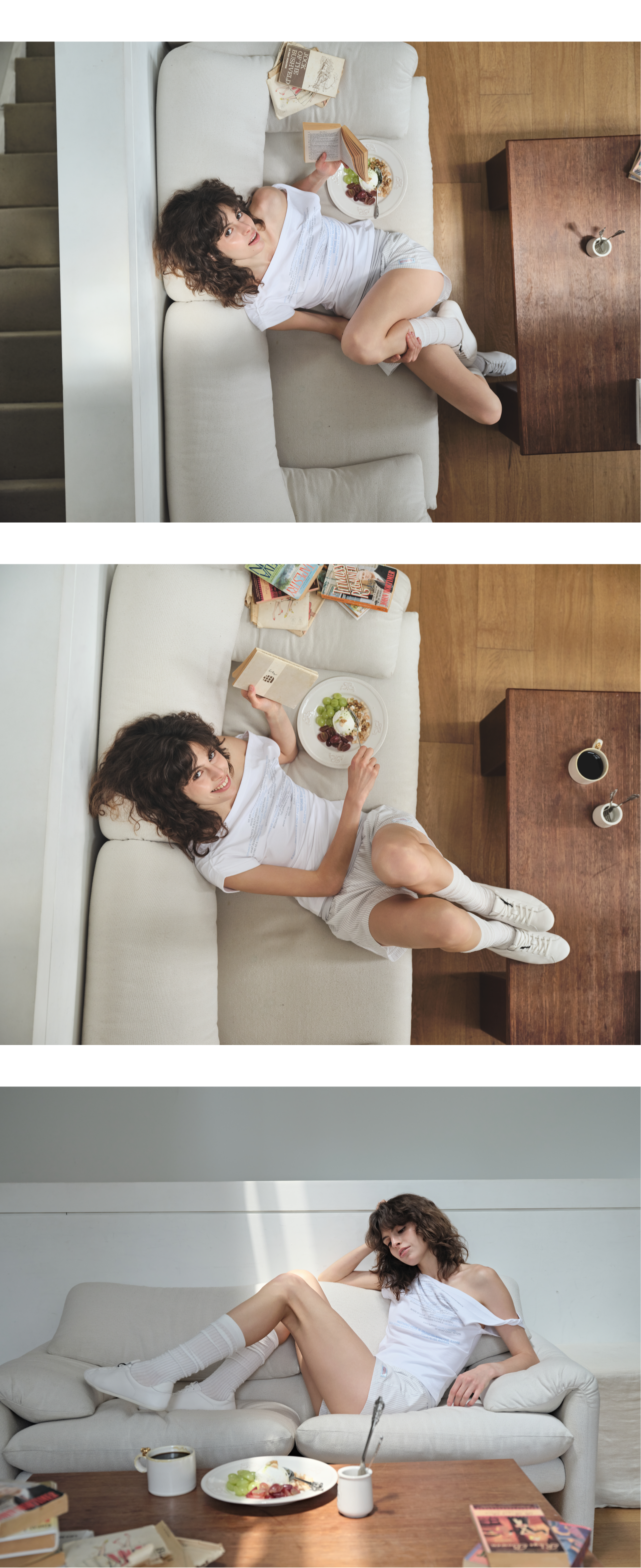 Twist tuck off-shoulder T_white