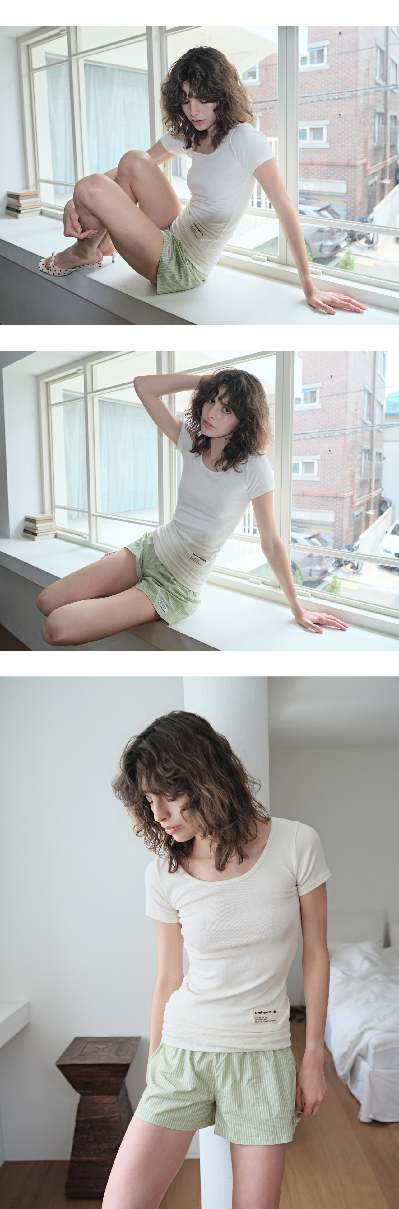 Canvas mini tag basic T_cream