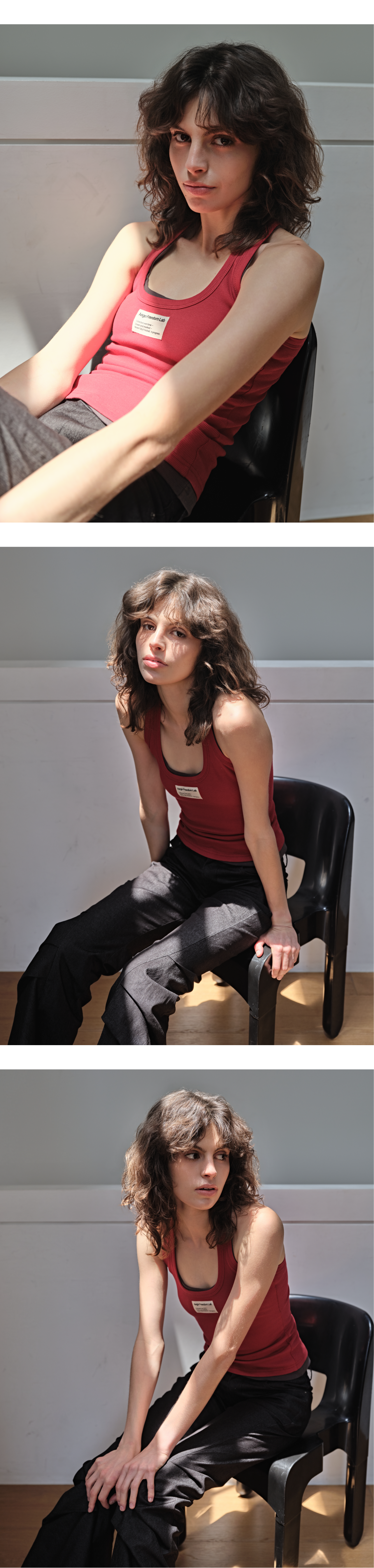 Canvas mini tag rib tank top_red