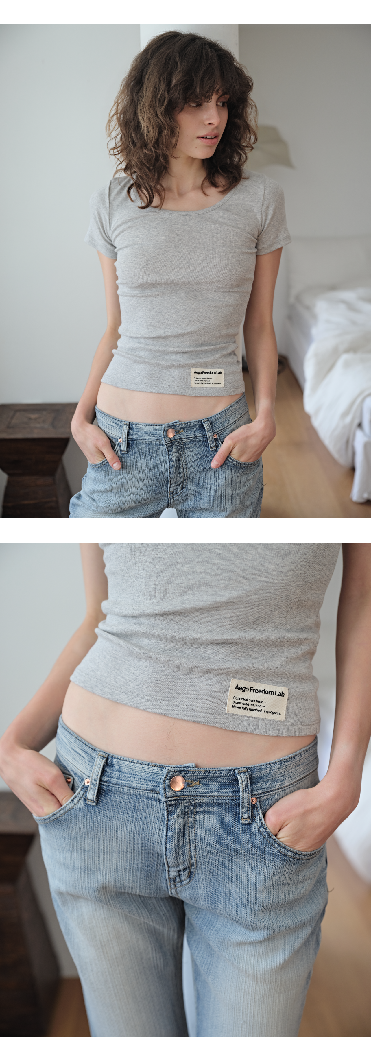 Canvas mini tag basic T_gray