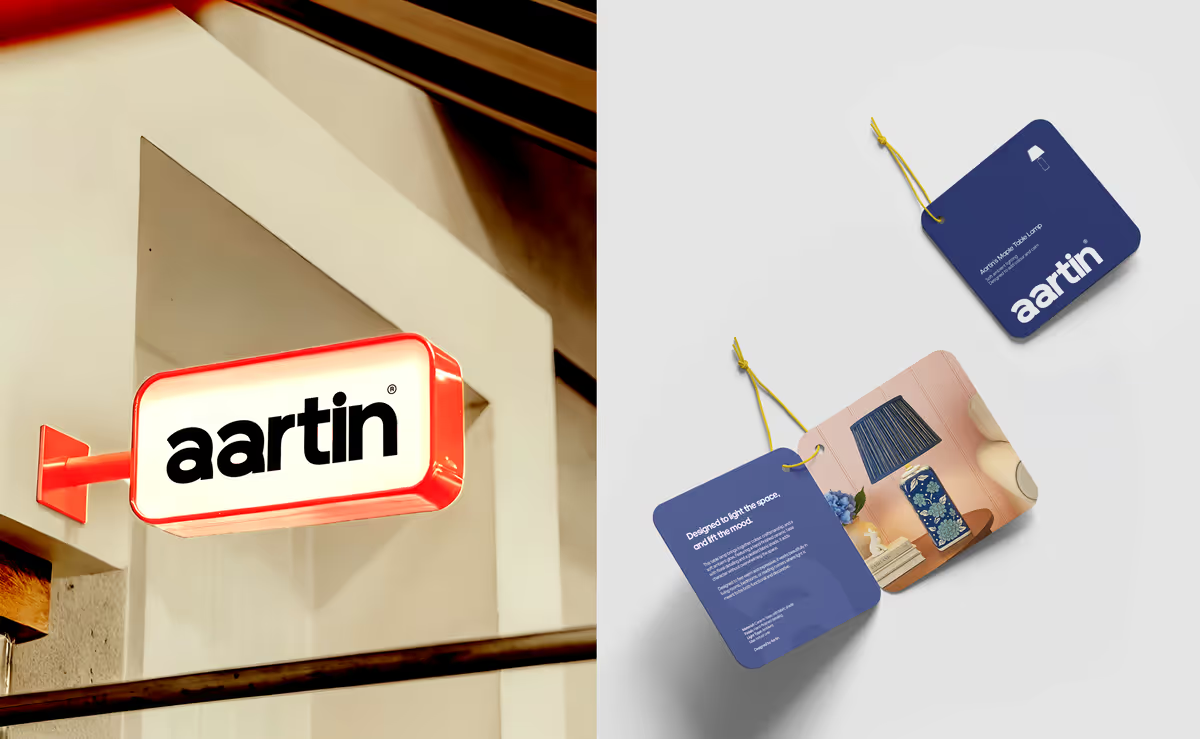 Aartin 조명 브랜드 아이덴티티 이미지 7