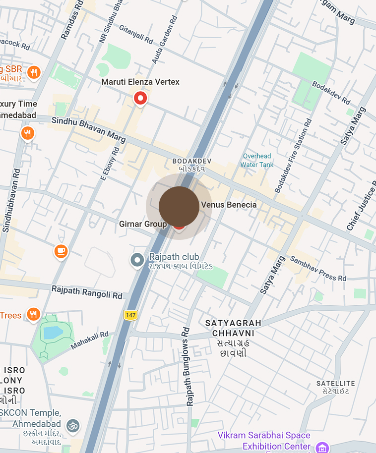 Map for JN COS TECH Ahmedabad office