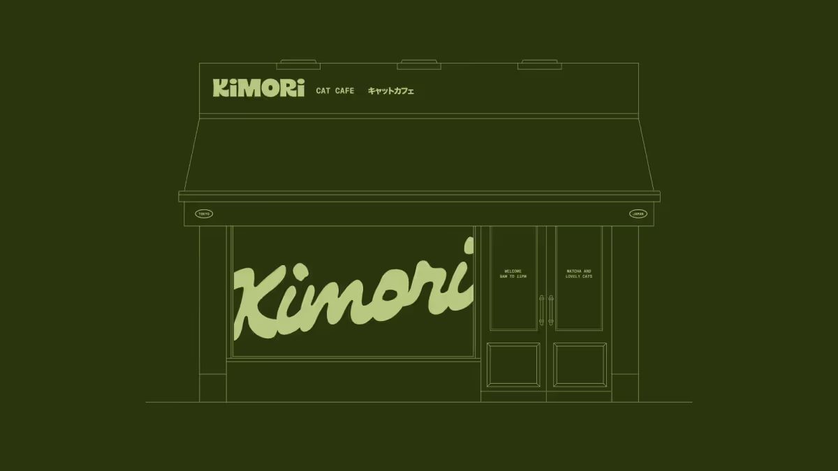 Kimori 말차 캣카페 브랜드 아이덴티티 이미지 2
