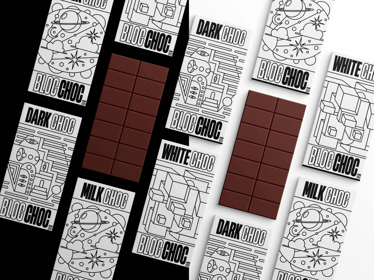 Bloc Choc 컬러링 초콜릿 패키지 디자인 프로젝트 대표 이미지
