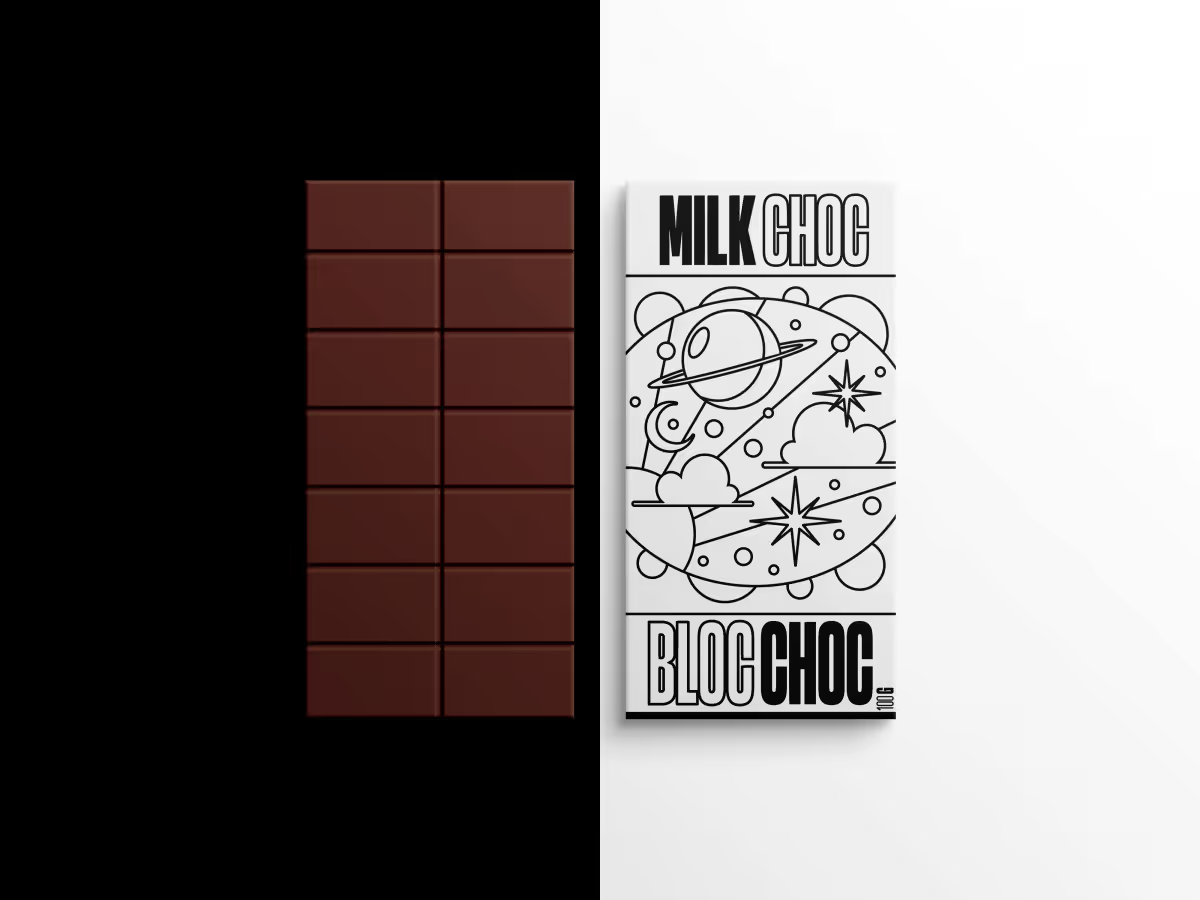 Bloc Choc 초콜릿 패키지 디자인 이미지 1
