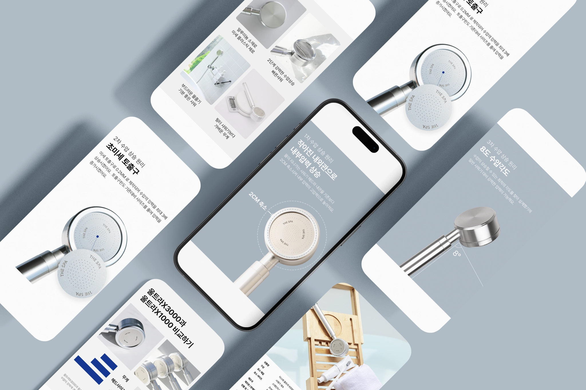 Premium Shower Head Detail Page Main Visual