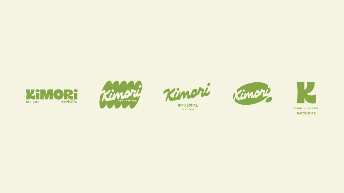 Kimori 말차 캣카페 브랜드 아이덴티티 이미지 3