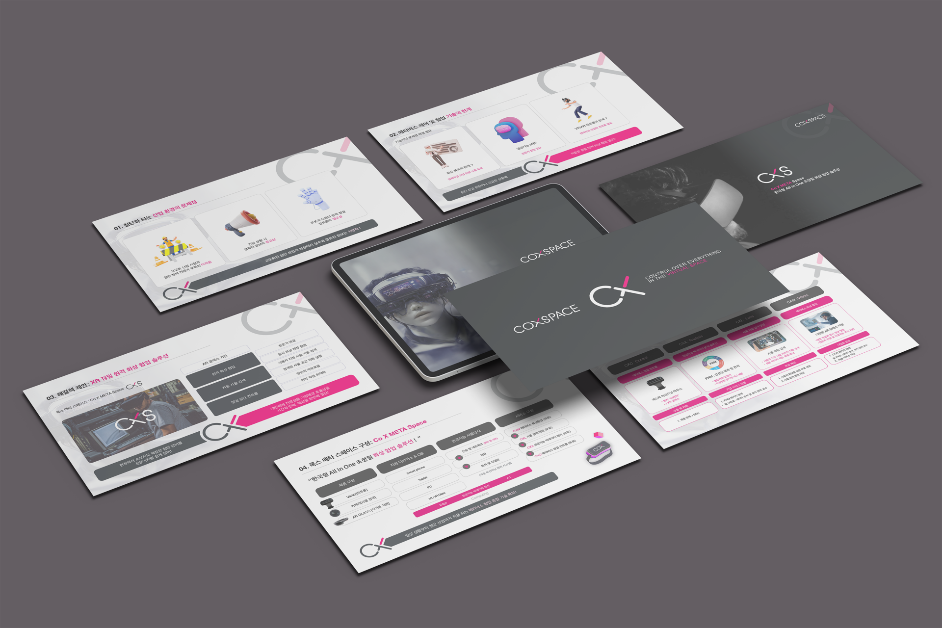 COX-SPACE XR Platform Deck Slide Mockup