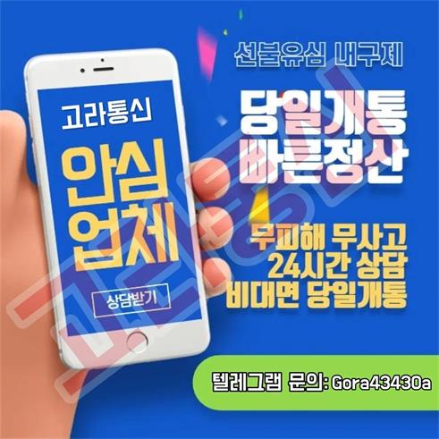 고라통신 선불유심내구제 최대회선 진행문의