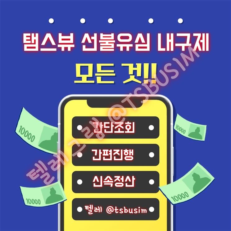 탬스뷰 선불유심 내구제 안심업체