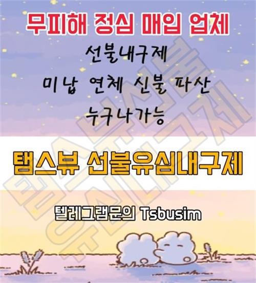 무피해 정심 매입하는 소액급전 내구제업체