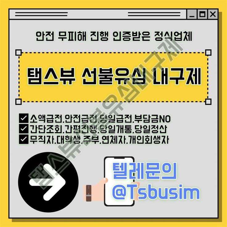 탬스뷰선불유심내구제 인증받은 내구제업체