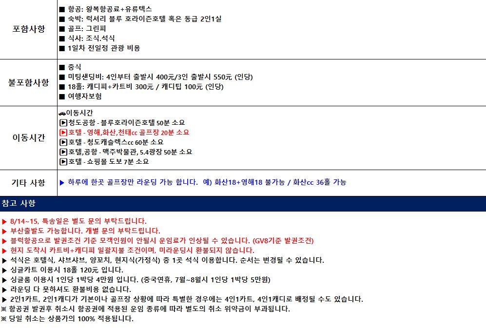 [청도3색] 칭다오를 대표하는 명문 골프장 3곳