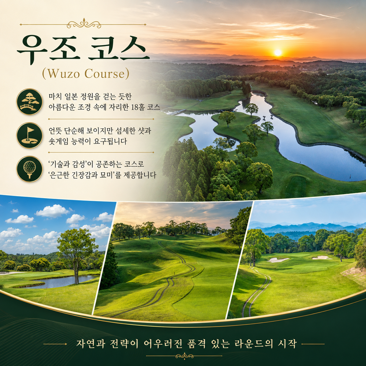 [하루 27홀씩 꽉 차게!] 고베 토조노모리CC 54홀+핵심관광 4일｜아시아나항공 직항