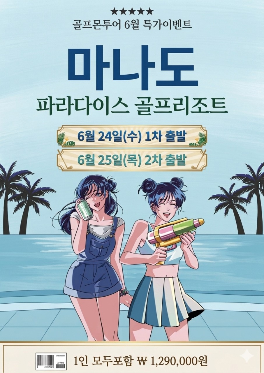 [마나도] #1인조인 #모두포함 - 골프몬 6월 특가이벤트 - 파라다이스 골프리조트