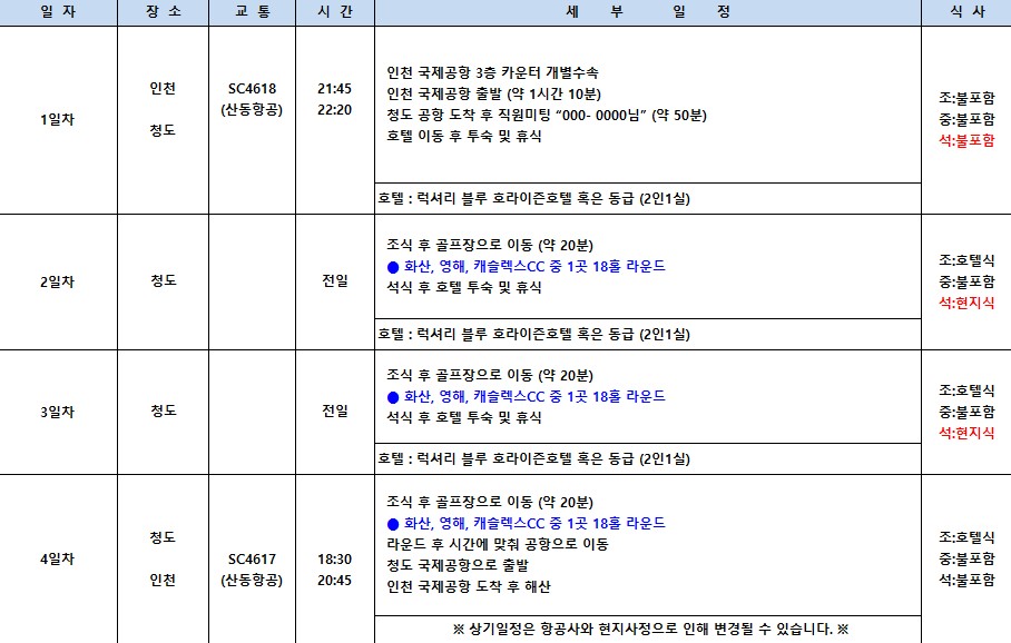 [청도3색] 칭다오를 대표하는 명문 골프장 3곳