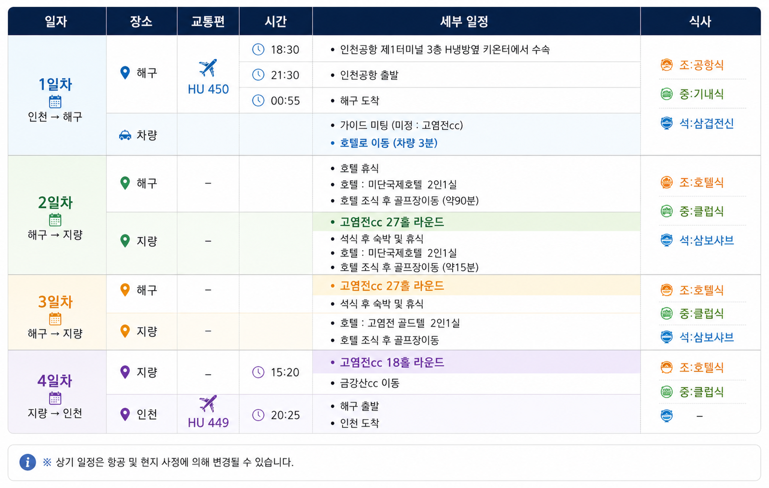 [추석연휴 오픈] 하이난 고염전cc 4일 올포함 (중국100대 골프장)