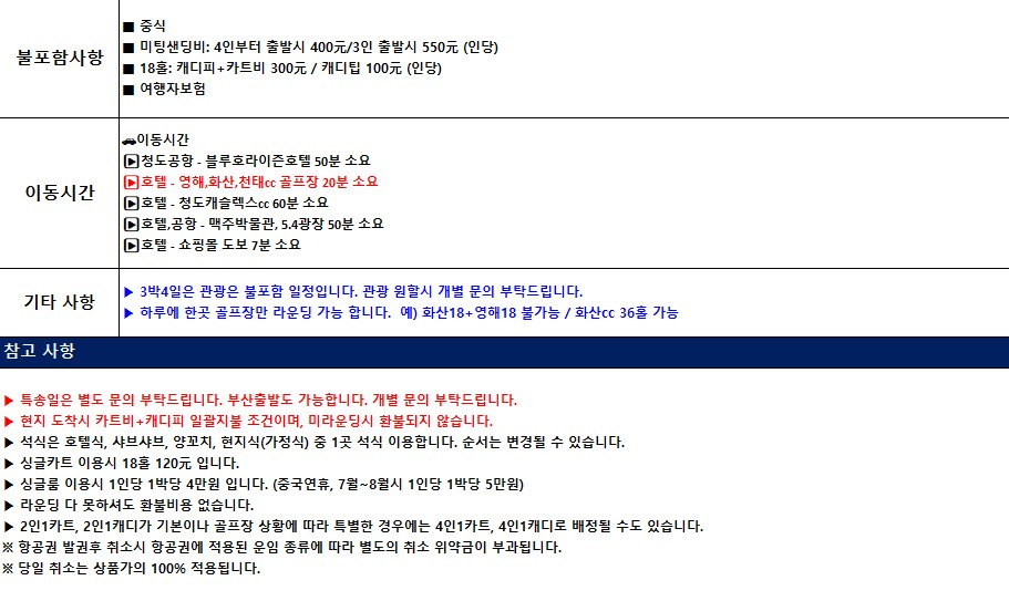 [청도3색] 칭다오를 대표하는 명문 골프장 3곳
