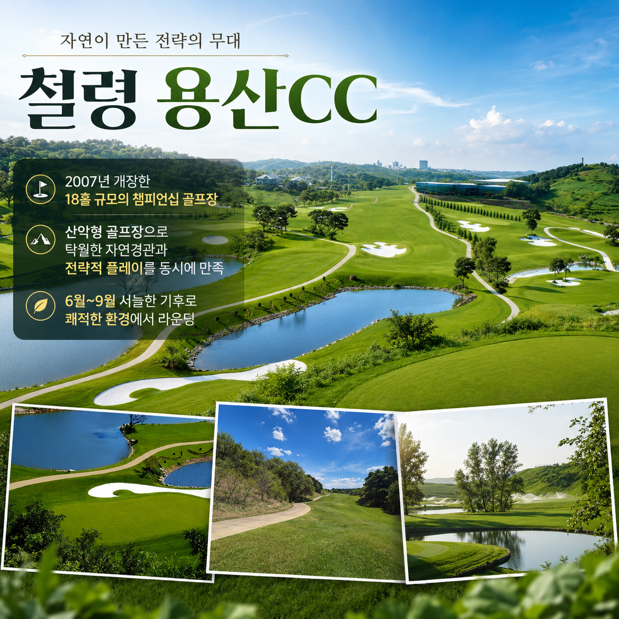 [시원하게 원없이!] 심양 철령 용산CC 무제한 골프 3박4일 - 지정일 특가