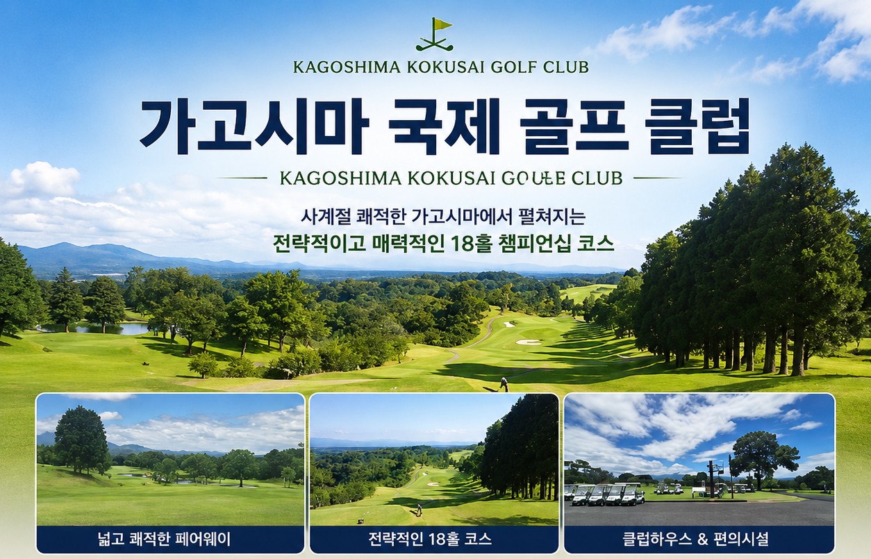 [가고시마] 미야코노조 3색골프 + 천연온천 + 관광일정 포함까지 (1인1실 또는 2인1실 선택 OK)