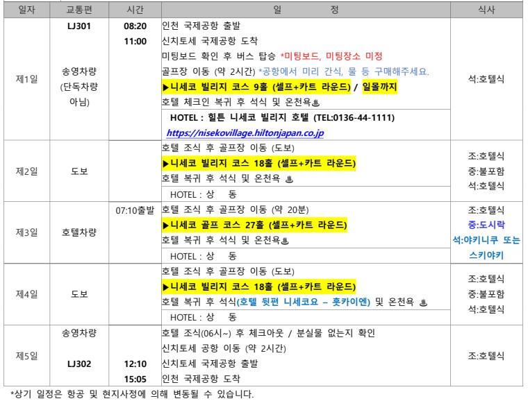 [북해도] #8월출발 - 니세코힐튼 진에어항공 4박5일 패키지 - 석식 업그레이드 특전포함
