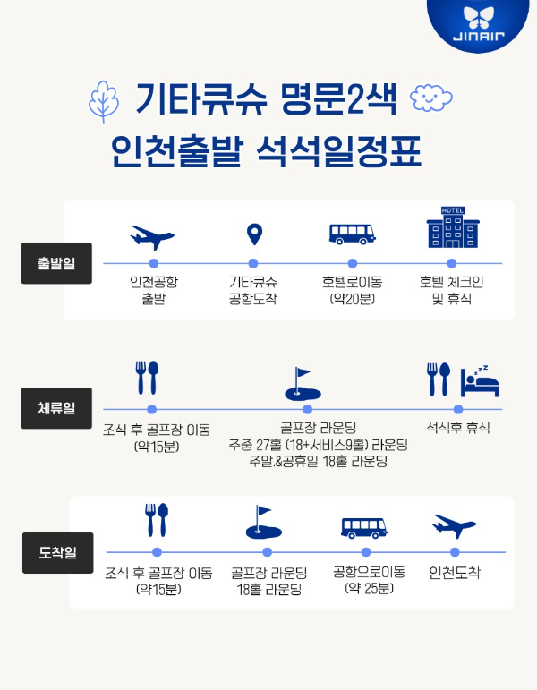 [추석 & 10월 연휴 특가] 기타큐슈 명문 2색 3박4일