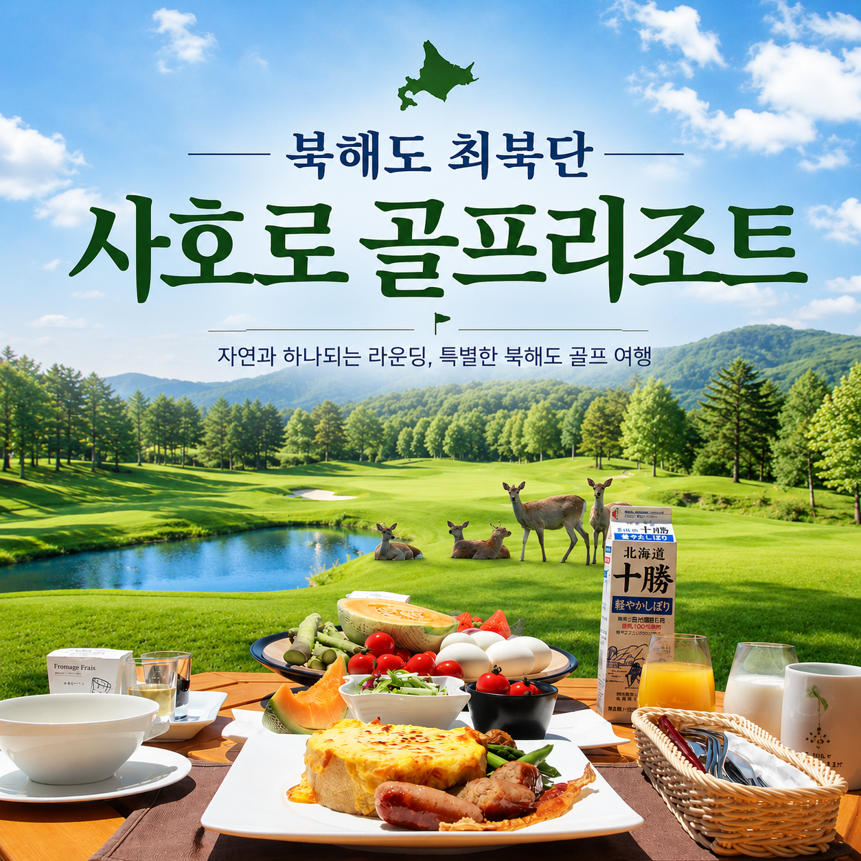 [홋카이도] 북해도 최북단 사호로 골프리조트 (체류일 27H 라운딩) - 사호로 / 클래식 오비히로 2색골프