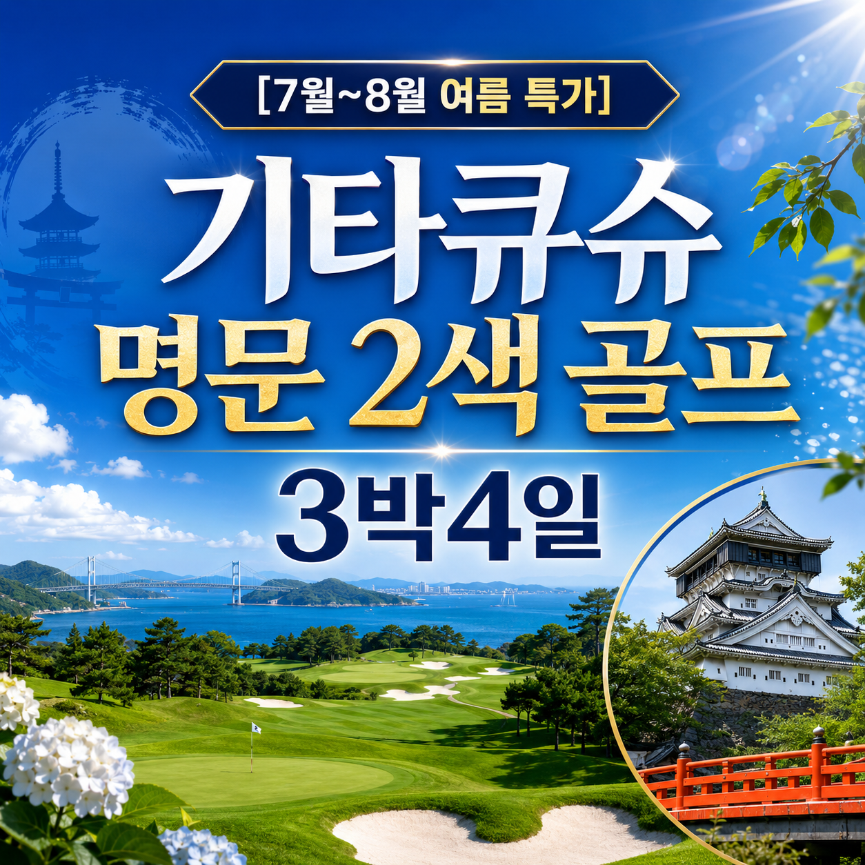 [7월~8월 여름 특가] 기타큐슈 명문 2색 3박4일