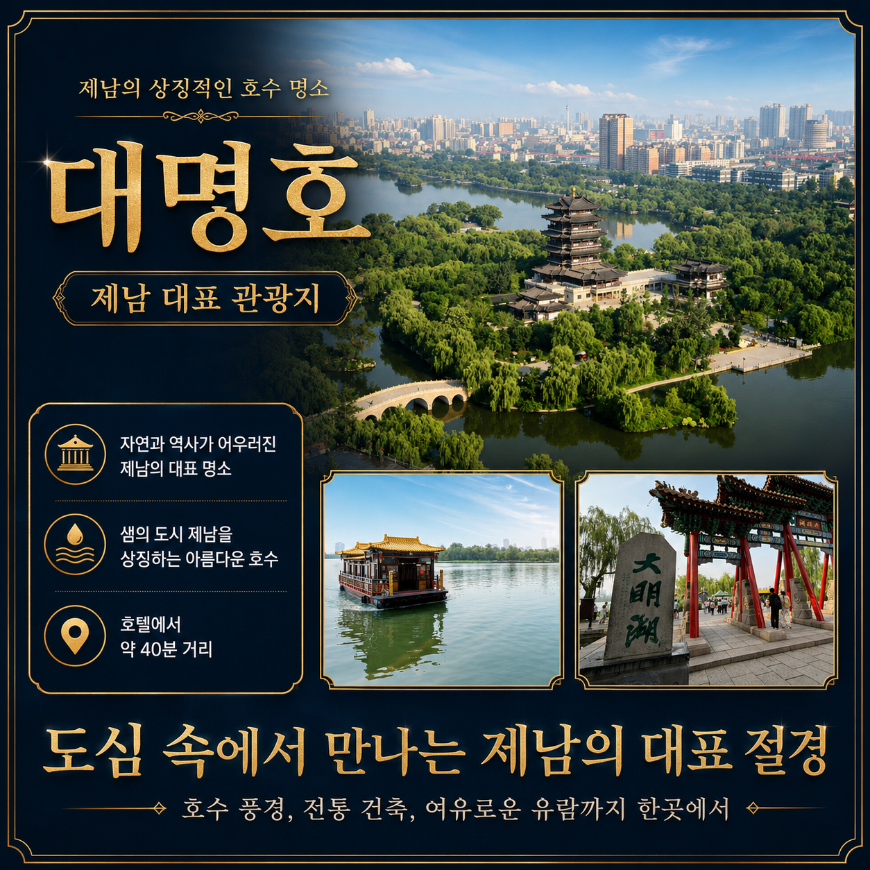 [무제한 골프 특가] 중국 100대 코스 제남 고운호 CC + 윈덤가든호텔 3일