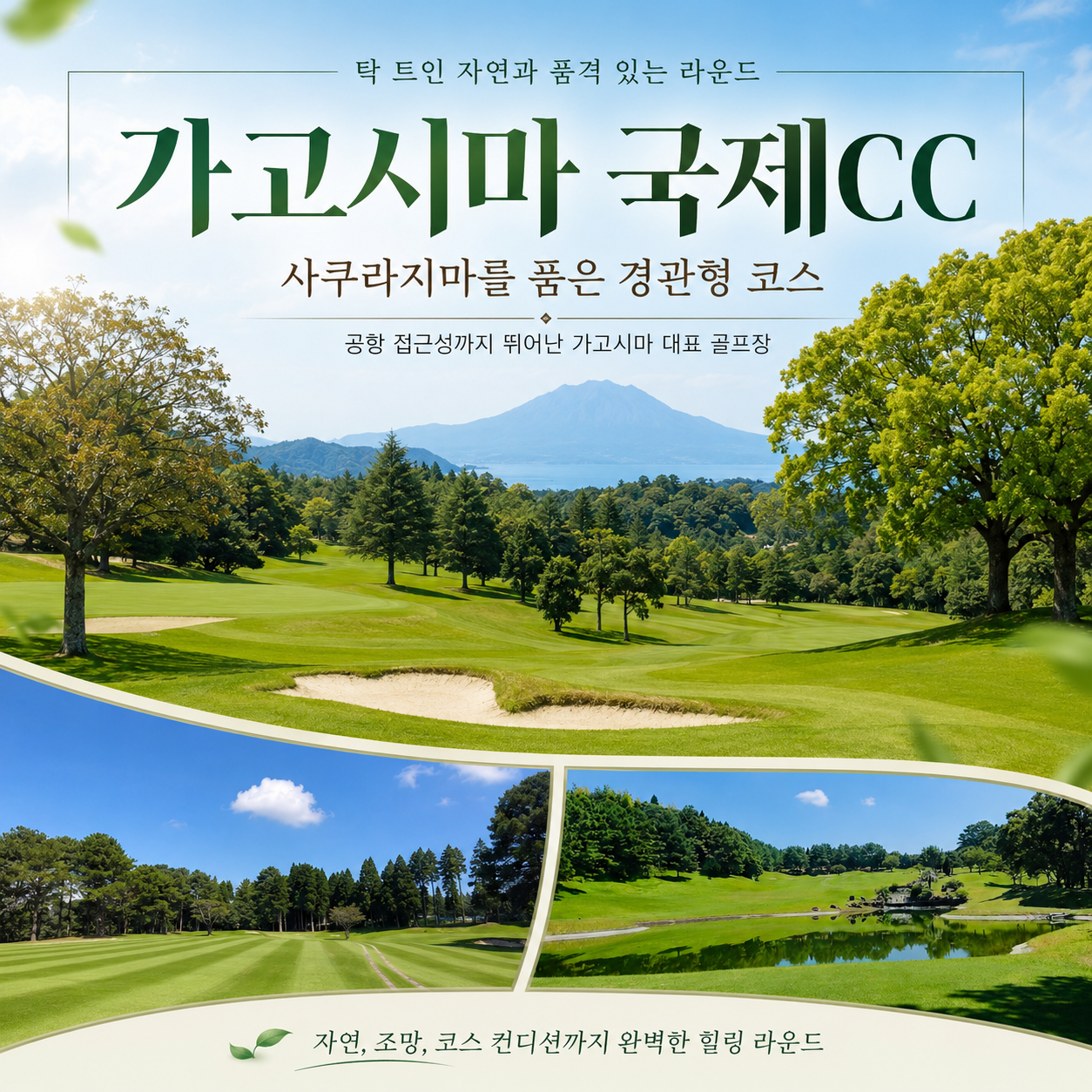 [3색골프+천연온천+무료관광] 가고시마 미야코노조 시내 3색 골프