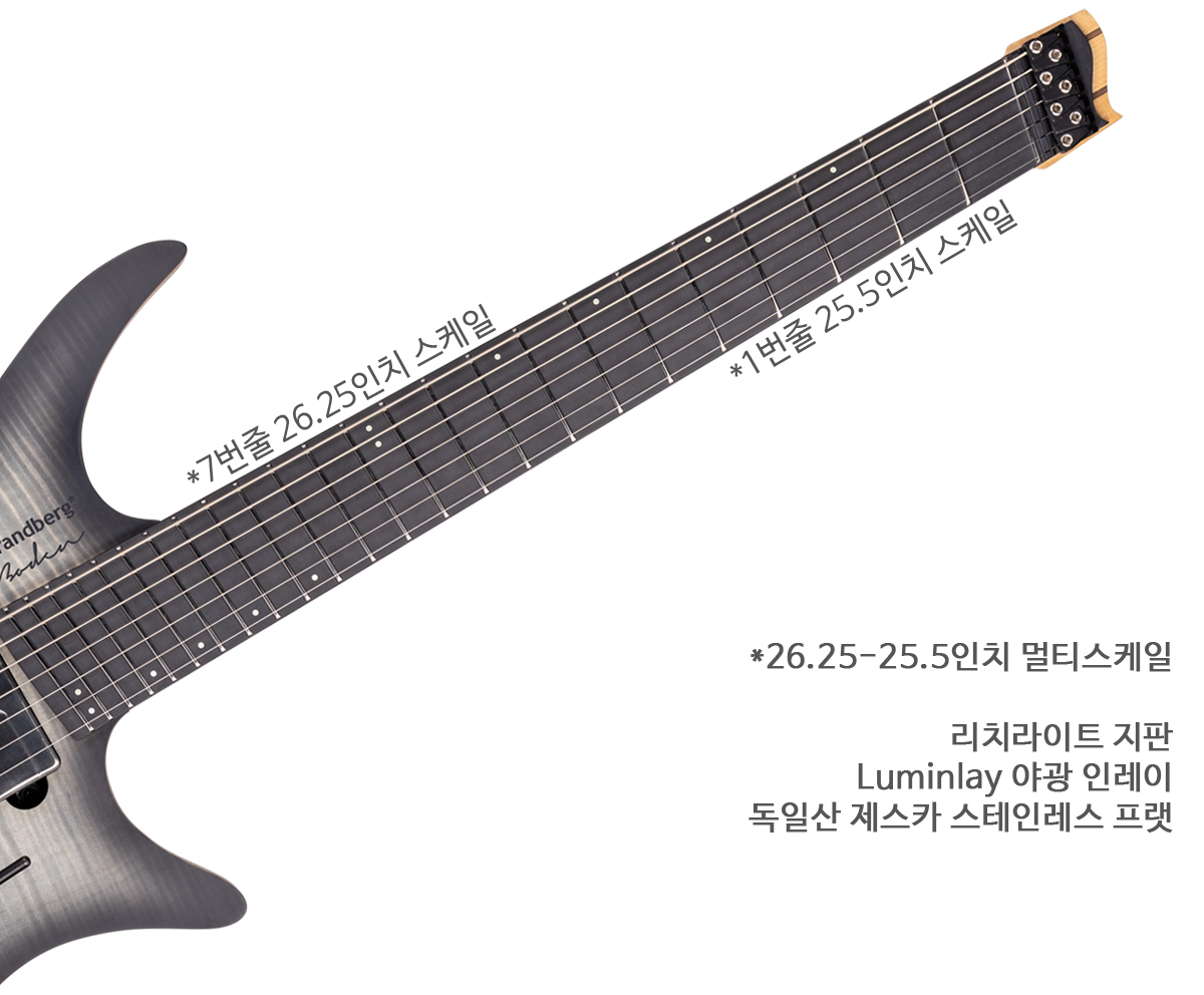 STRANDBERG - Boden Prog NX7 (차콜 블랙) 스트랜드버그 일렉기타