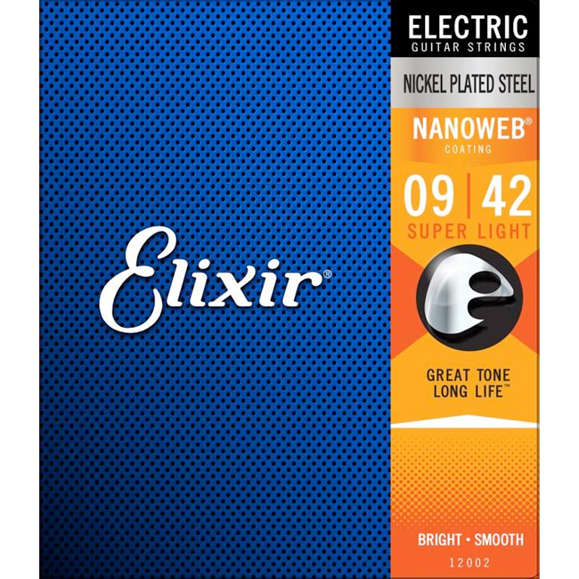 [공식수입정품]<br>Elixir - NANOWEB Electric Super Light / 나노웹 일렉기타 스트링 009-042 (12002)